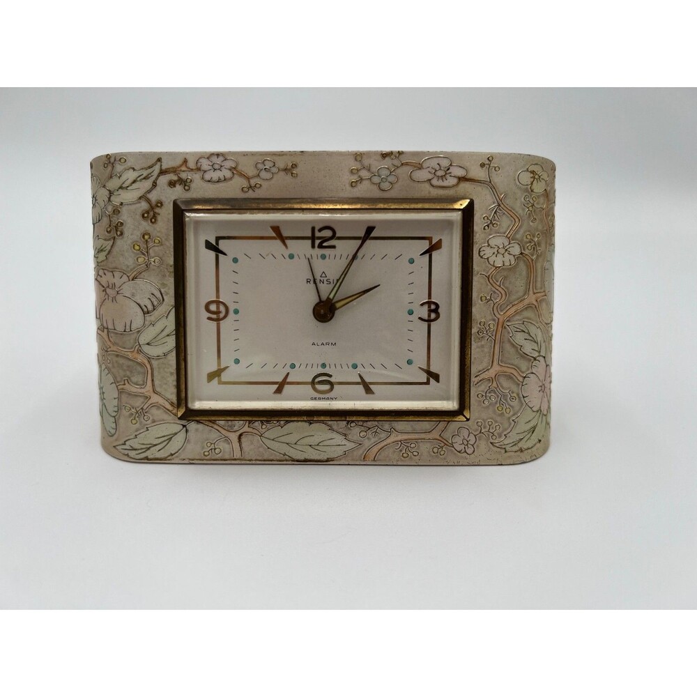 Vintage West German RENSIE Wind-Up Travel Alarm Clock Not Tested